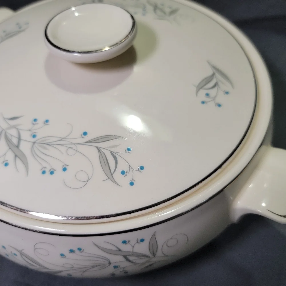 Vintage 1950s Homer Laughlin Celeste Collection Small Covered Serving Dish